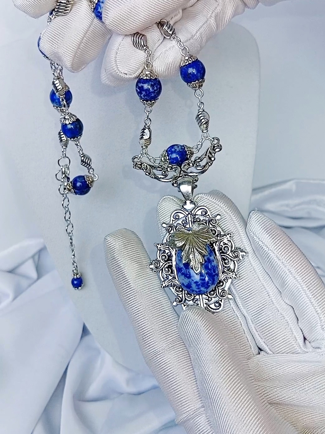 💎✨«Тайна Небесного Дворца» — Роскошный Комплект (Колье, Браслет, Серьг - фото товара