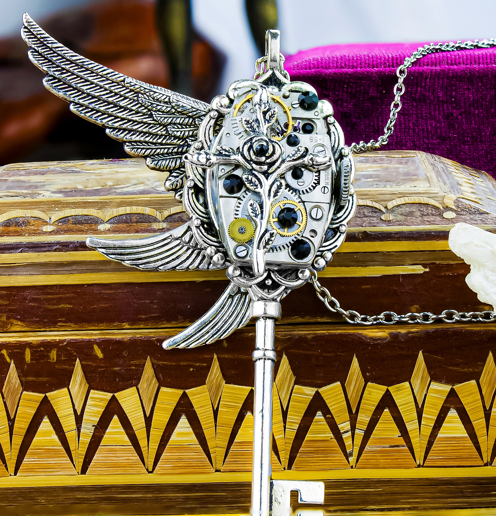 Стимпанк кулон ключ Готический роман