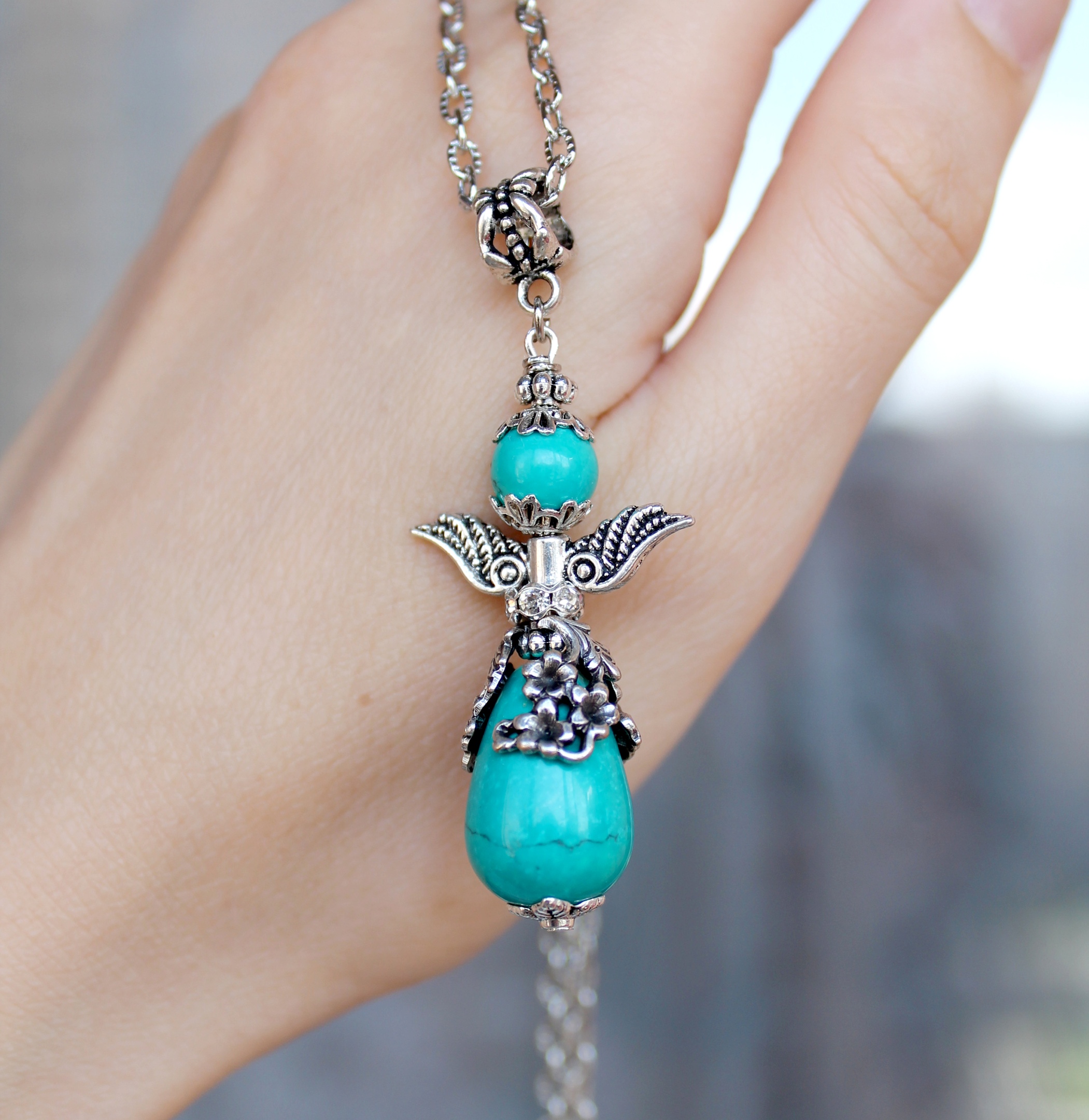 Кулон c Натуральной Бирюзой