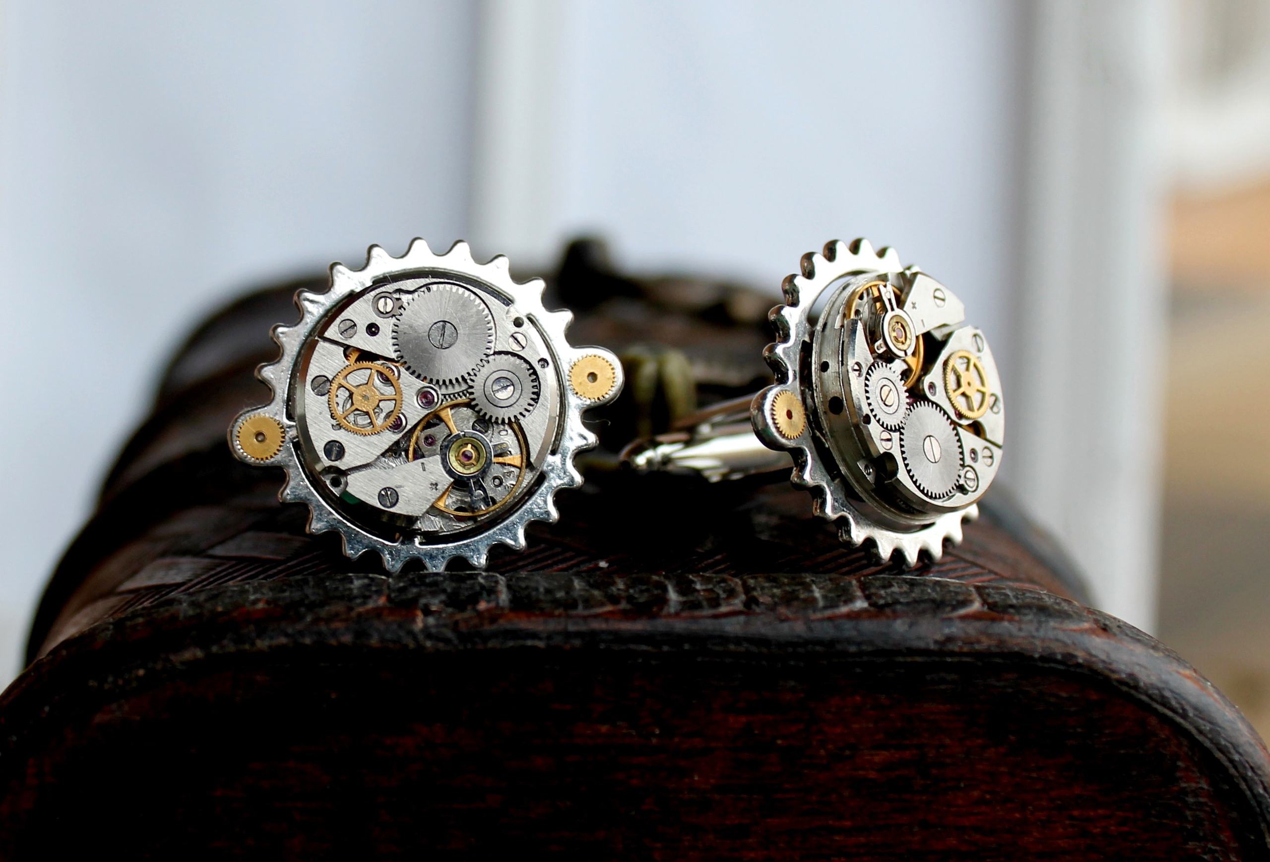 Винтажные Стимпанк Запонки "Принц"