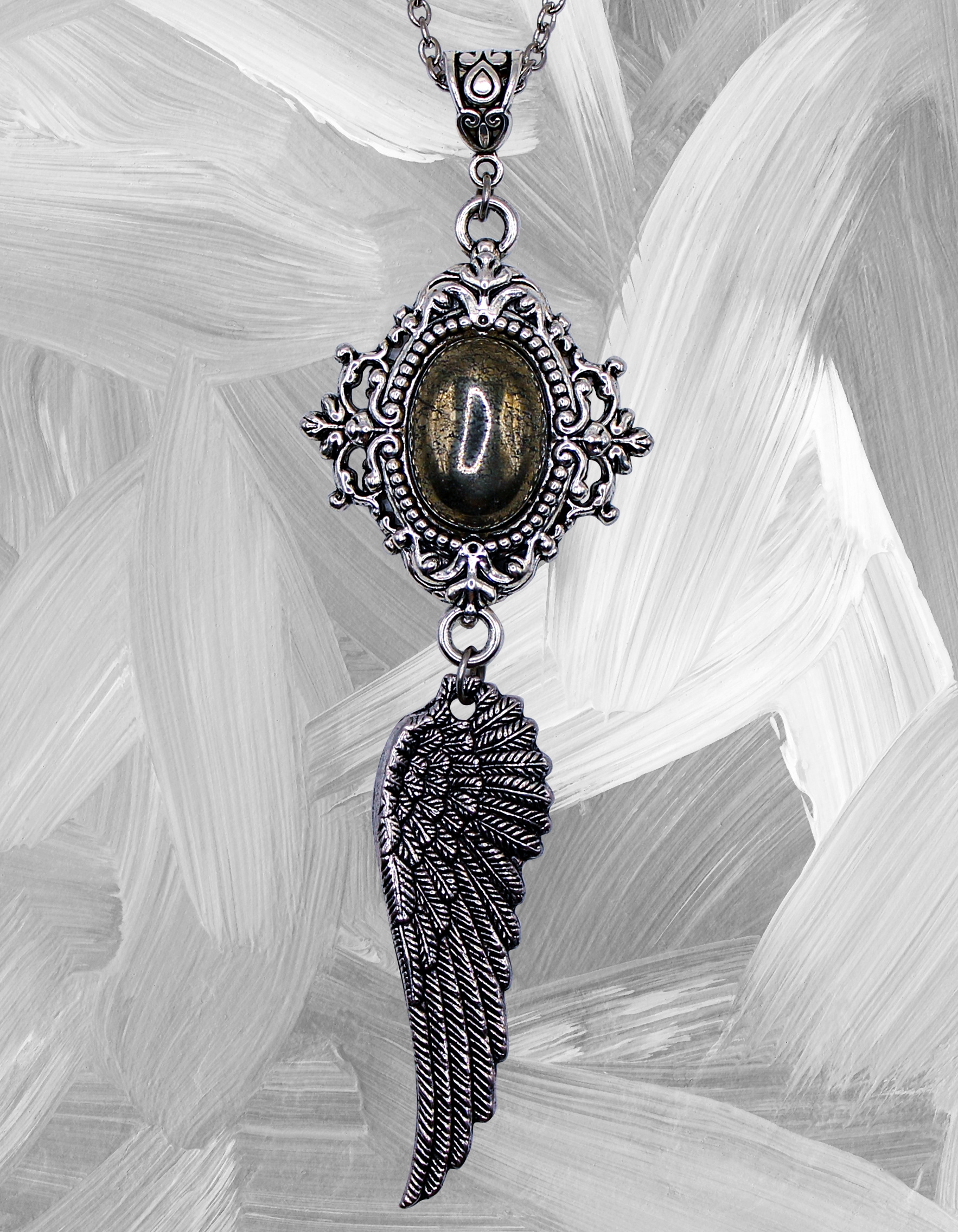 Винтажный кулон-ключ Крыло Ангела