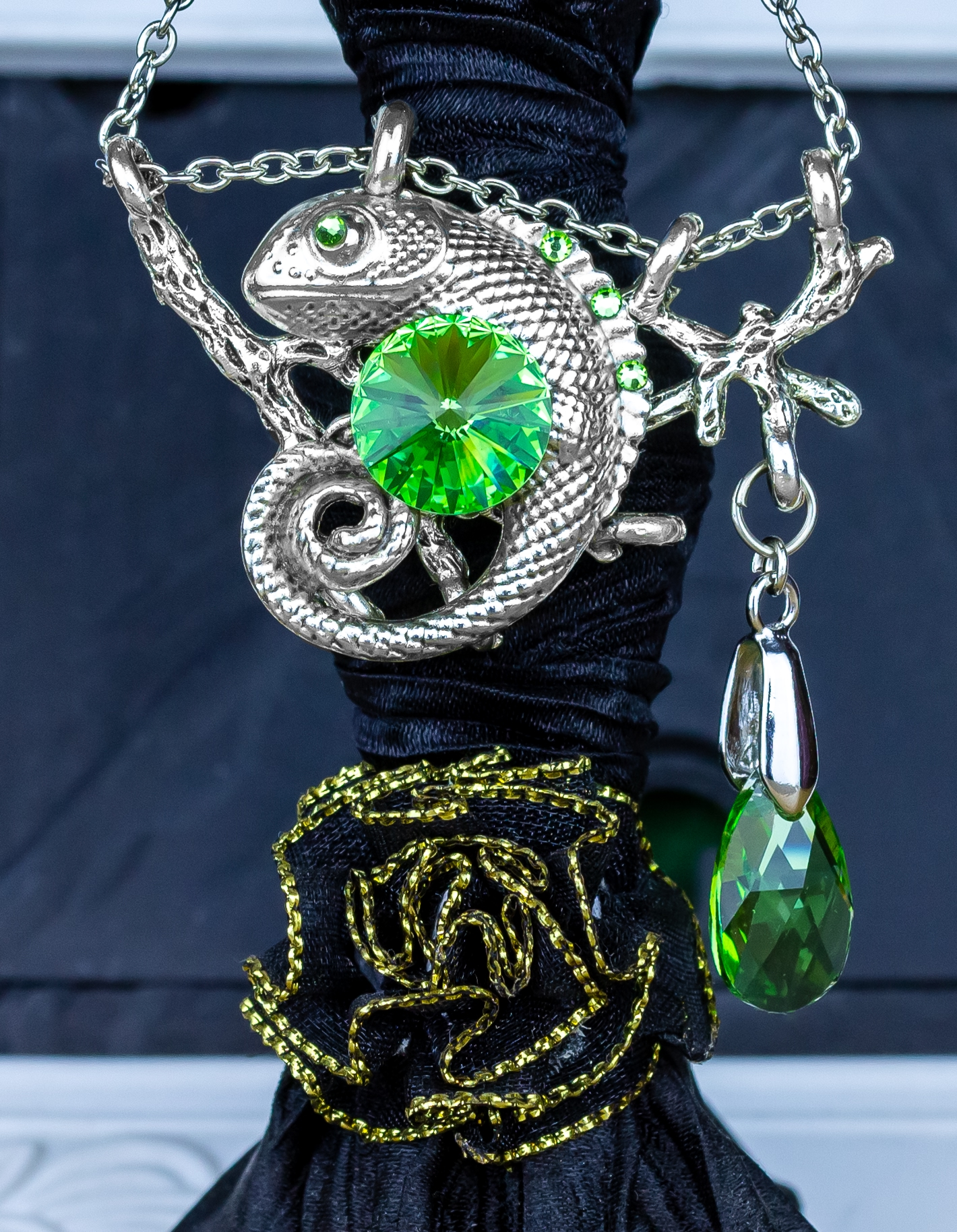 Винтажное колье Ящерица на Удачу