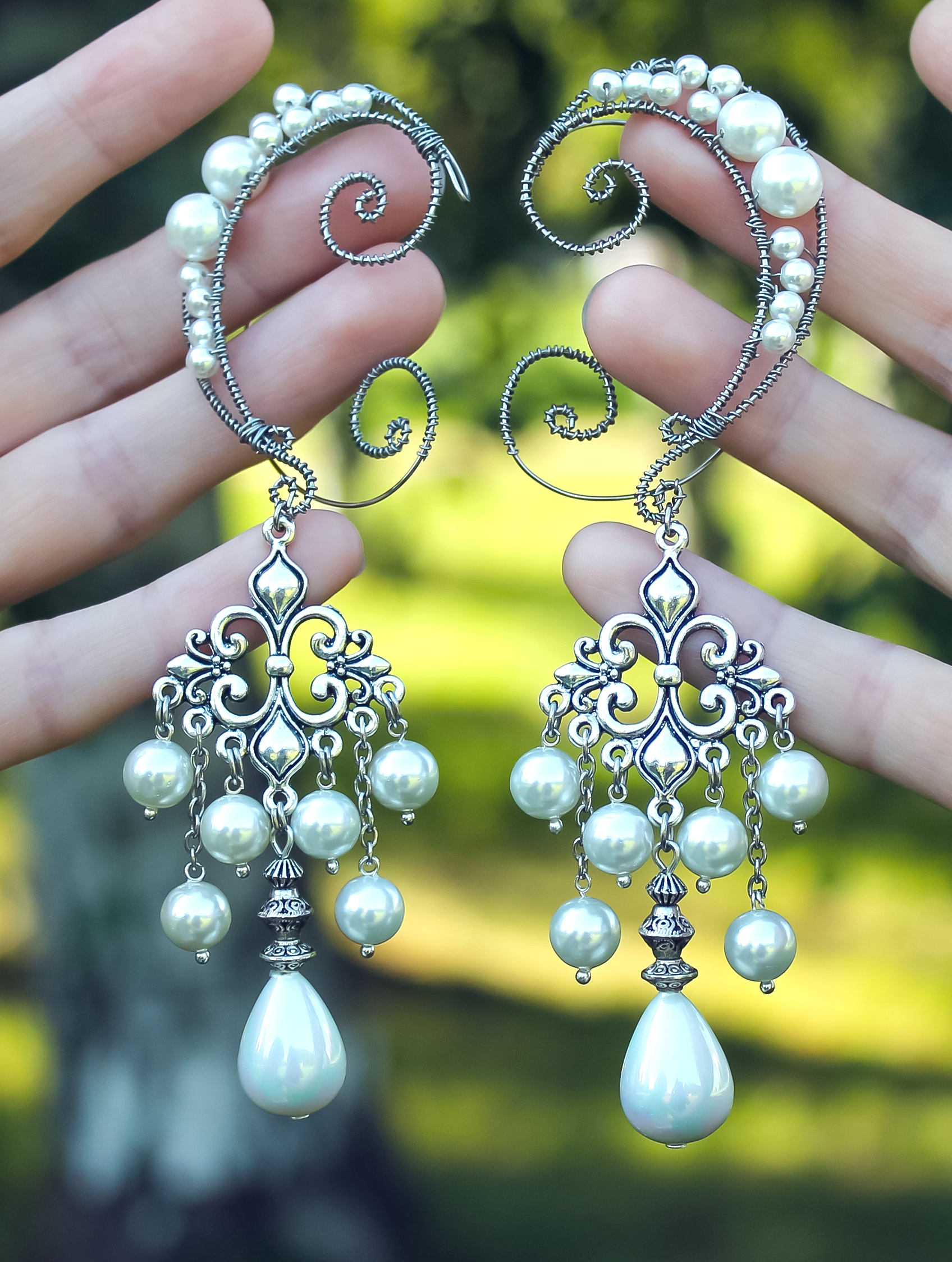 Комплект каффов Коронация жемчуг