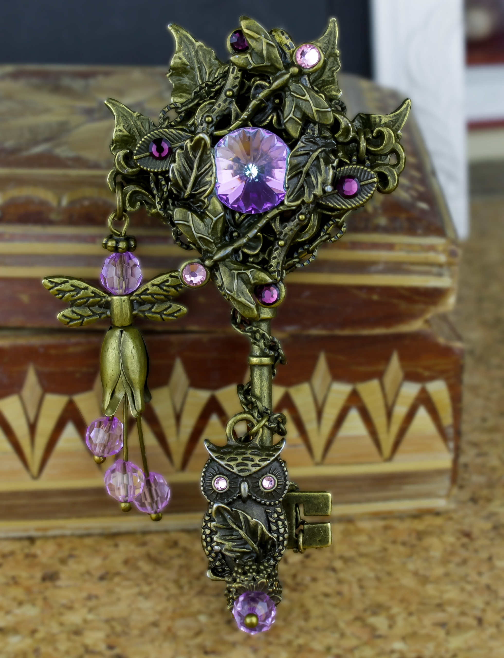 Винтажный ключ Амулет Лесной Совы