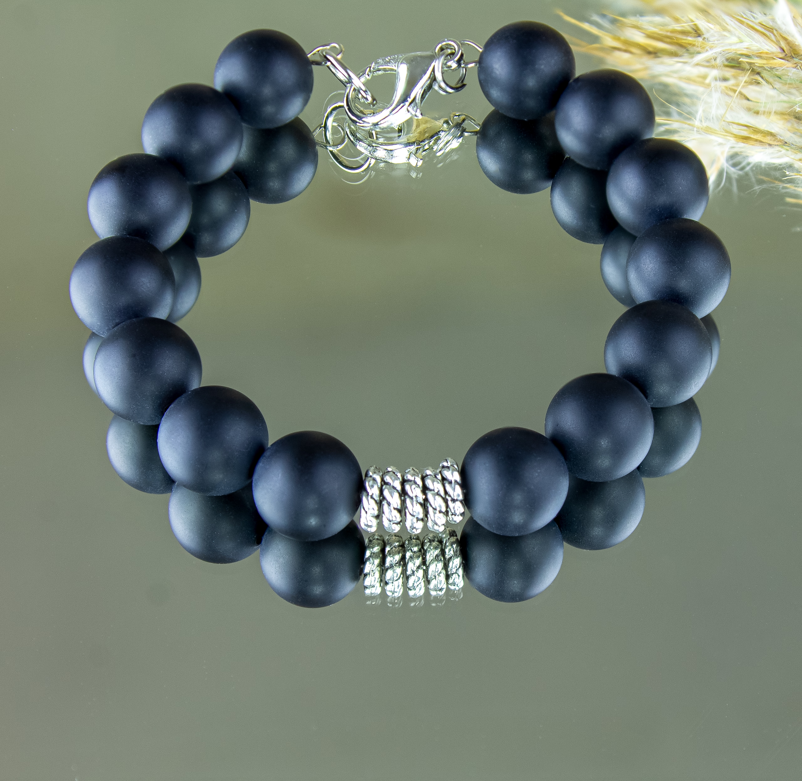 Элегантный браслет с агатом