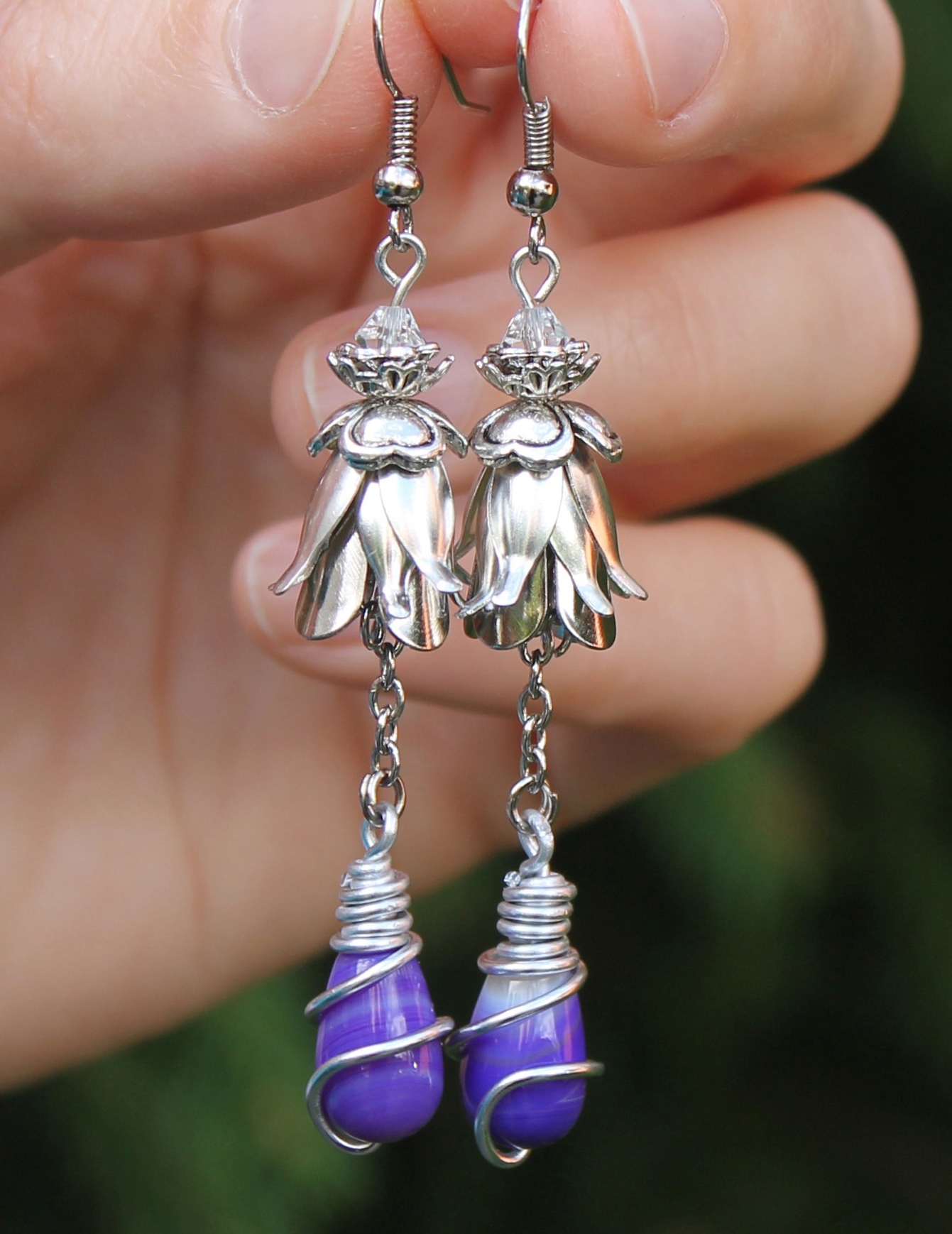 Изящные винтажные серьги с натуральным агатом