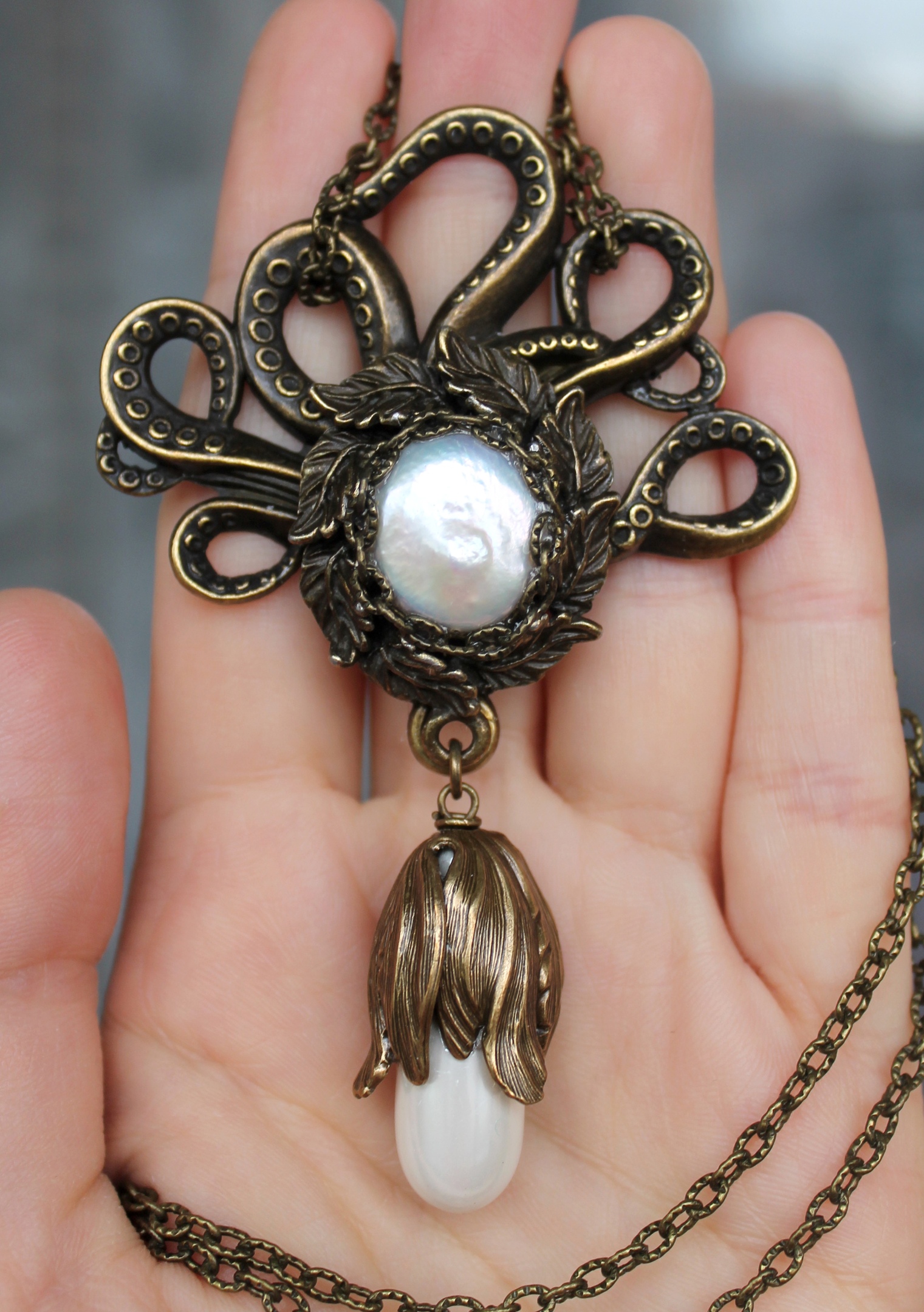 Ожерелье с натуральным жемчугом «Морская Обитель»