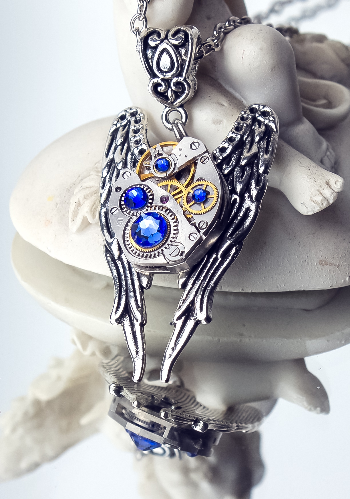 Стимпанк кулон Ангел-хранитель