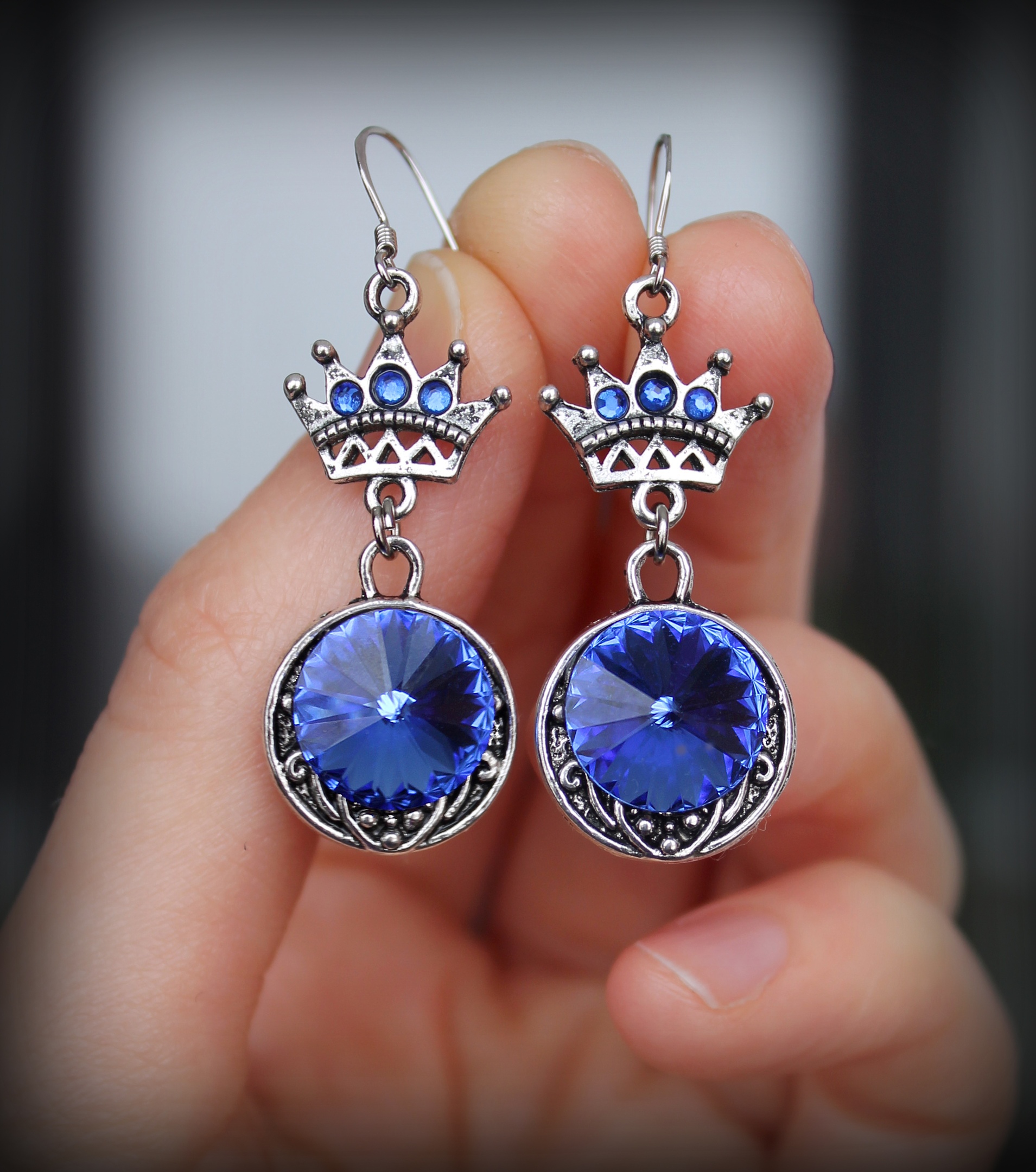 Винтажные серьги со Swarovski «Королева»