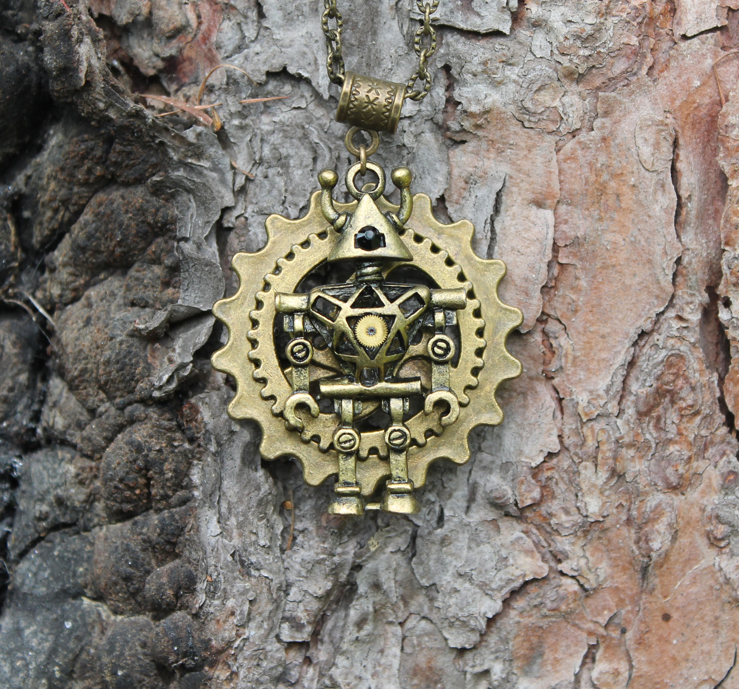 Стимпанк кулон «Рок»