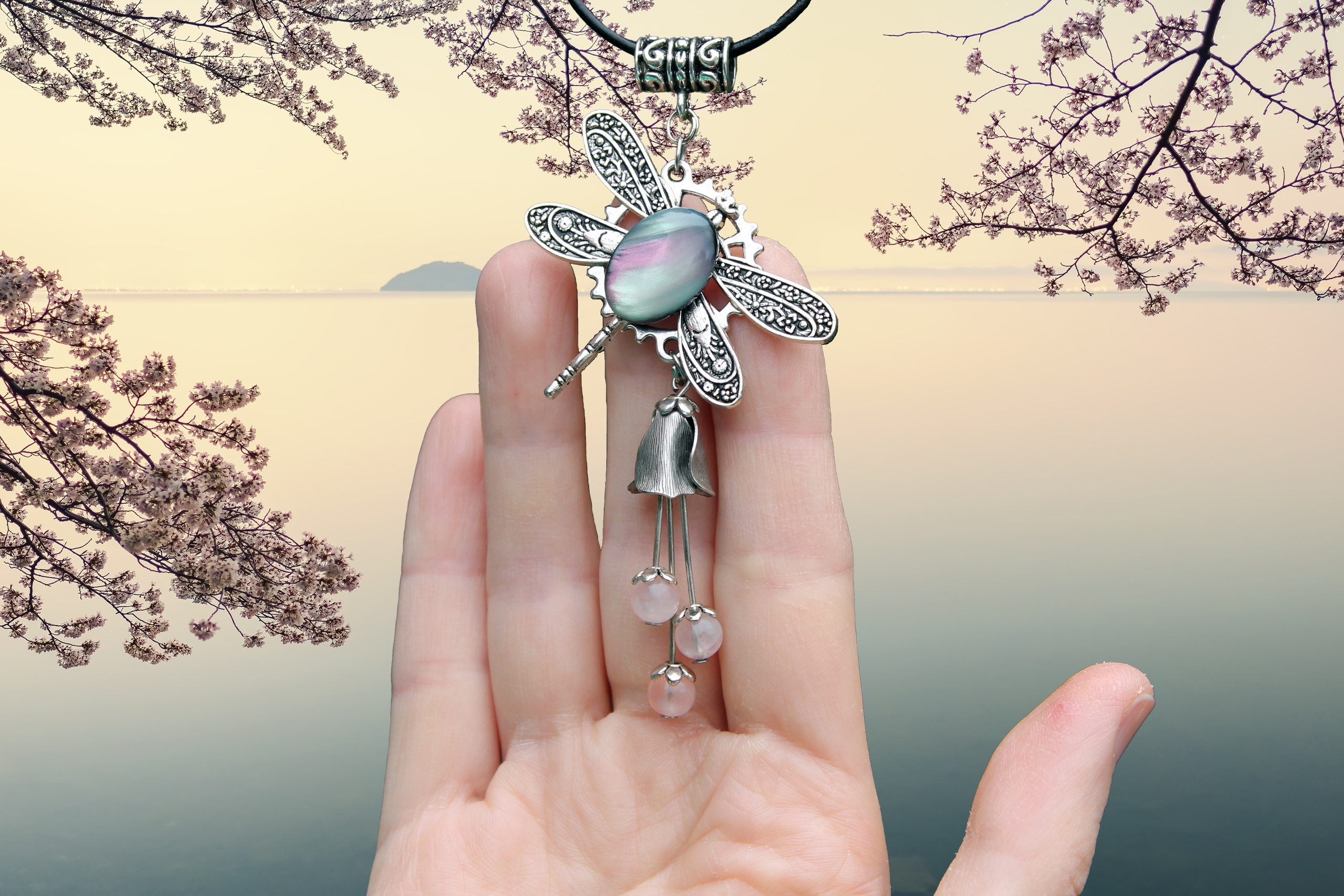 Винтажный кулон «Стрекоза на Удачу»