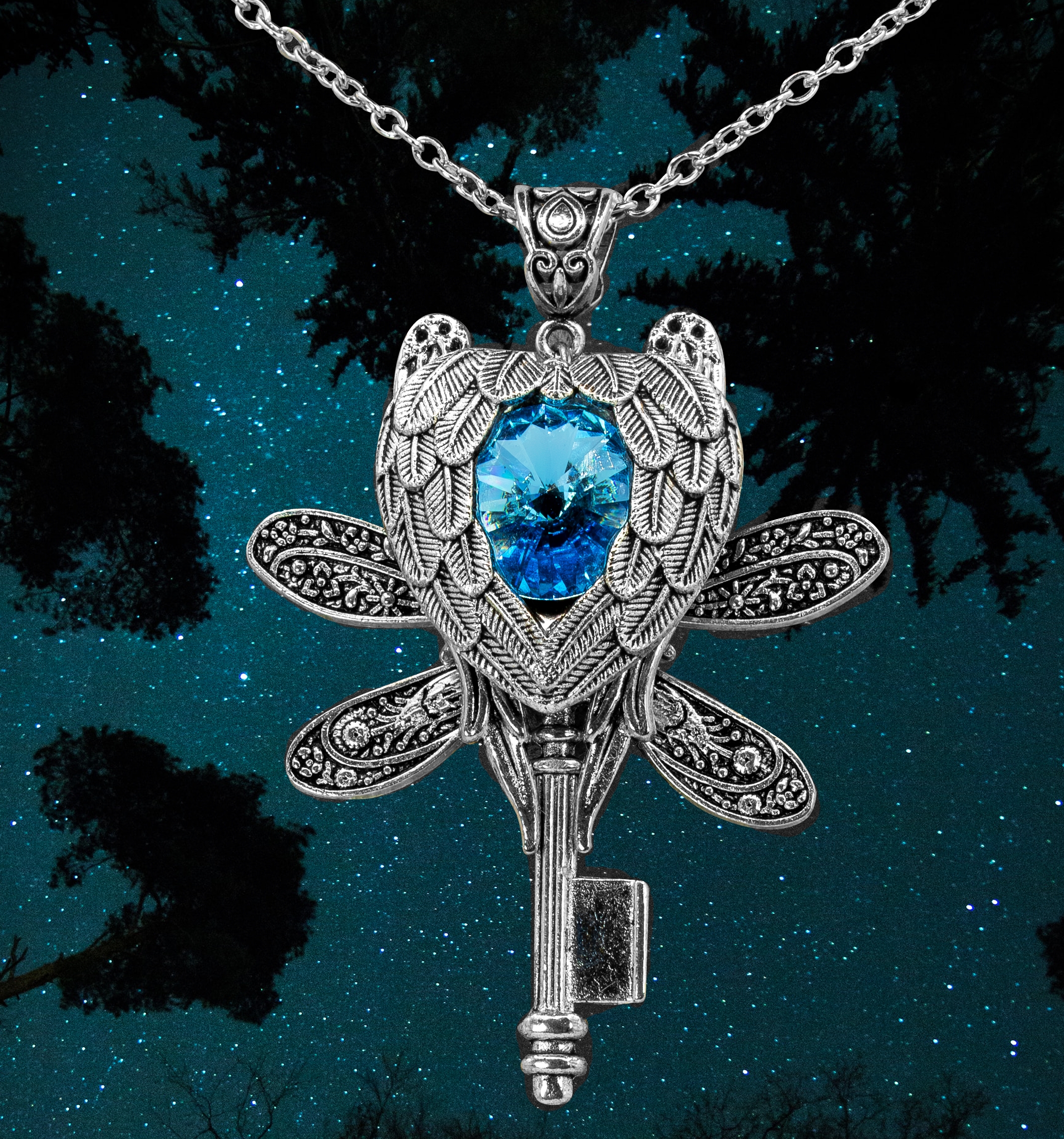 Винтажный кулон-ключик со Сваровски