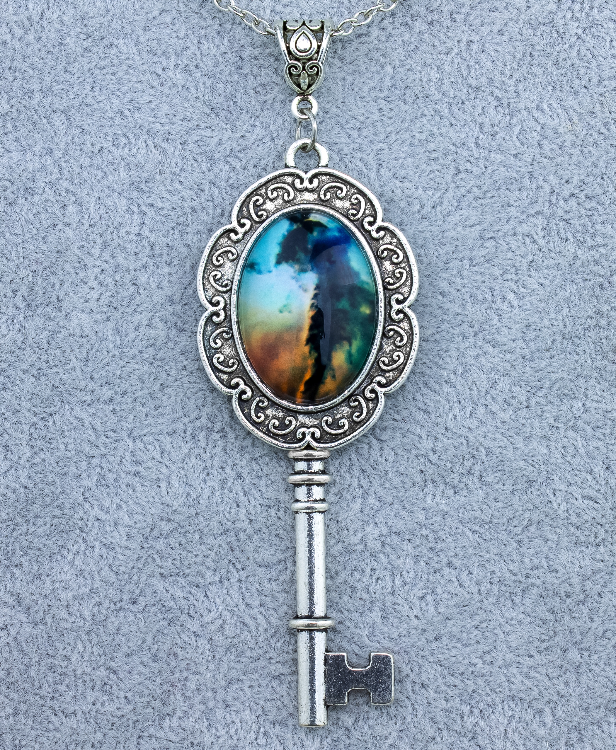 Винтажный кулон-ключ «Космос»