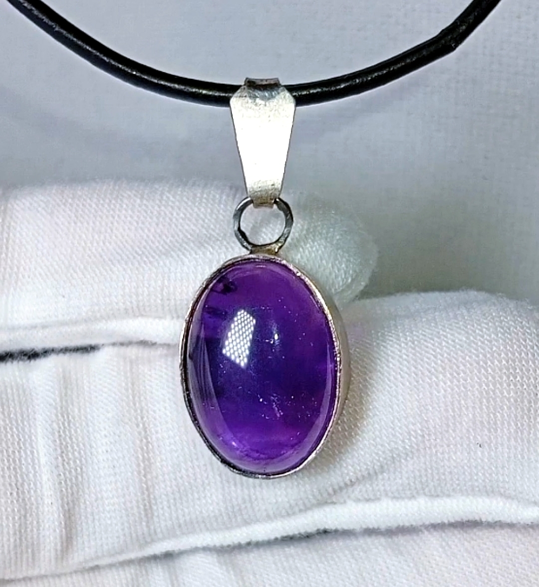 Купить Кулон из Серебра 925 ручной работы с Аметистом "Любовь и Надежда" в SteamStyle - фото товара