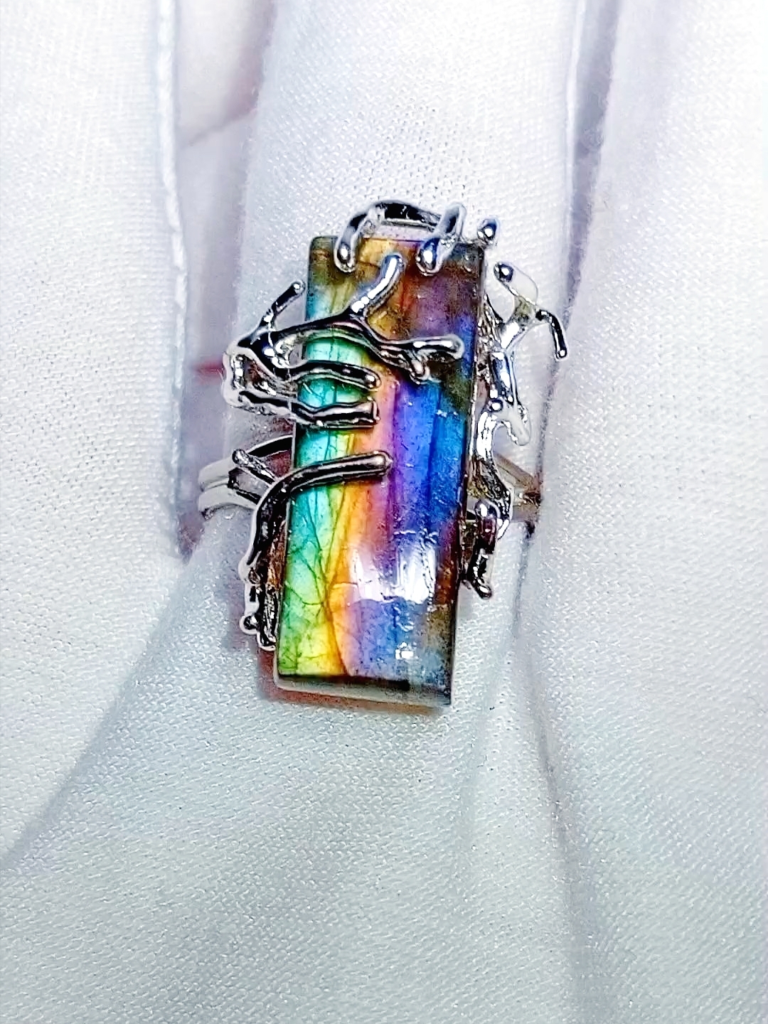 ПРОДАНО❗Кольцо «Волшебство Камня» с Редким Натуральным Крупным Лабрадо - фото товара