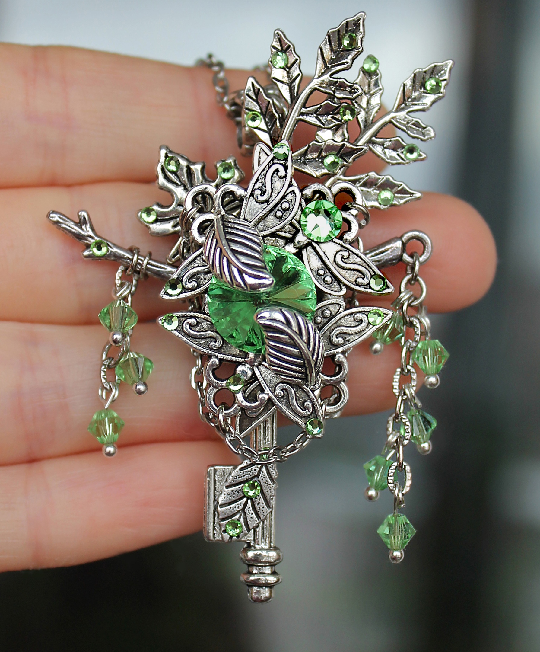 Винтажный ключик со Swarovski "Лето"